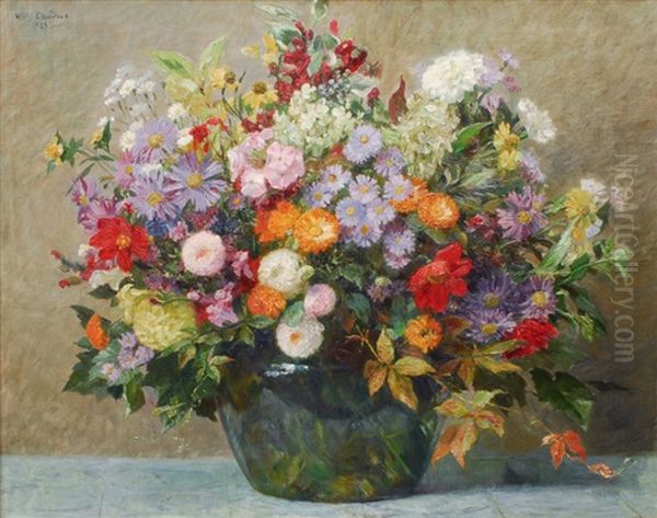 Bouquet Of Flowers Oil Painting by Wilhelm Ludwig Heinrich Claudius