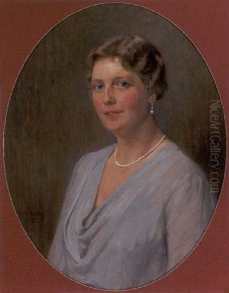 Brustportrait Einer Frau (aus Der Familie Des Kunstlers) Oil Painting by Wilhelm Ludwig Heinrich Claudius