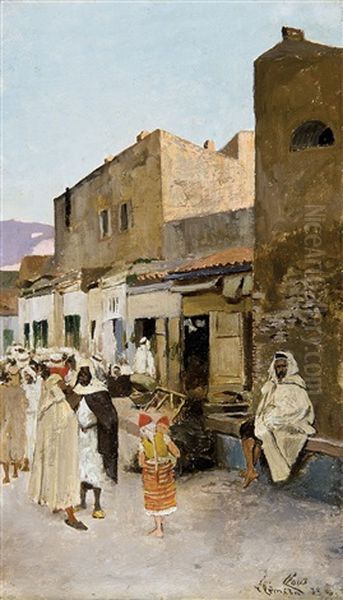 Tlemcen's Arab Quarter Oil Painting by Emile Claus