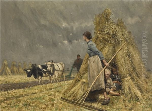 The Haymakers Oil Painting by Emile Claus