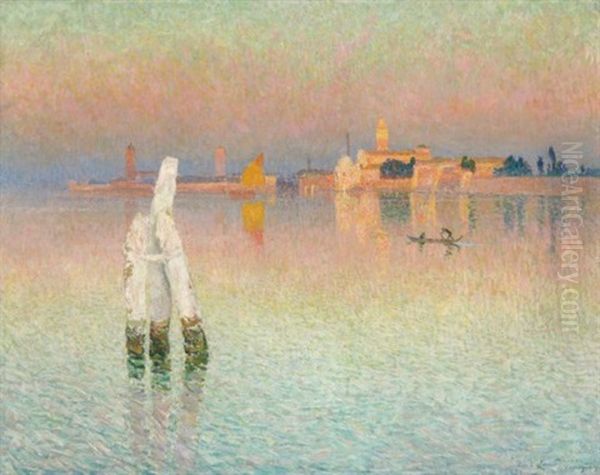 Vue Sur Murano, Lueur Du Couchant Oil Painting by Emile Claus