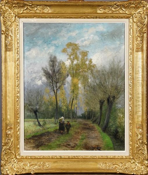 Une Promenade Dans Les Bois Oil Painting by Emile Claus