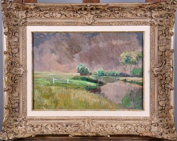 Orage Sur La Lys Oil Painting by Emile Claus