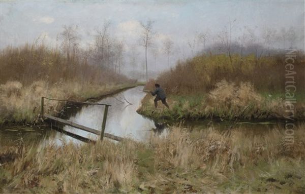 La Chasse Oil Painting by Emile Claus