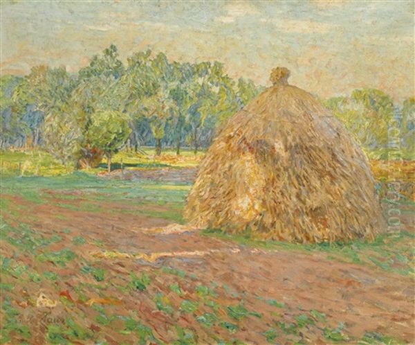 Meule De Foin Oil Painting by Emile Claus