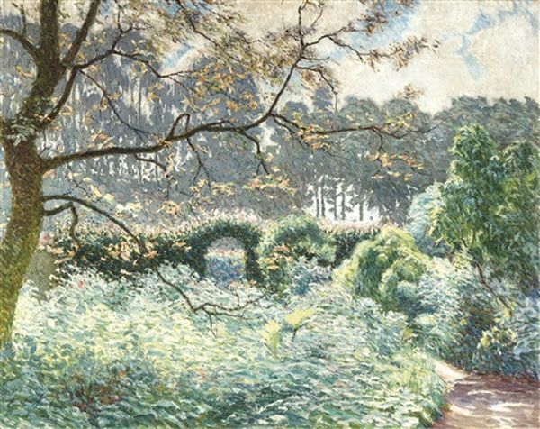 Eden - My Garden In May (1923) Oil Painting by Emile Claus