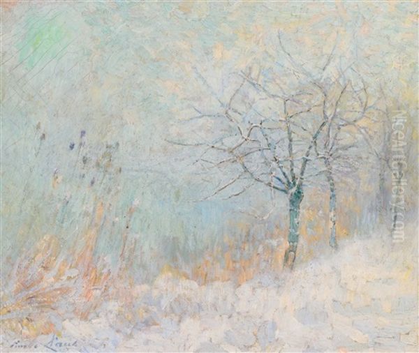 Neige Au Matin Oil Painting by Emile Claus