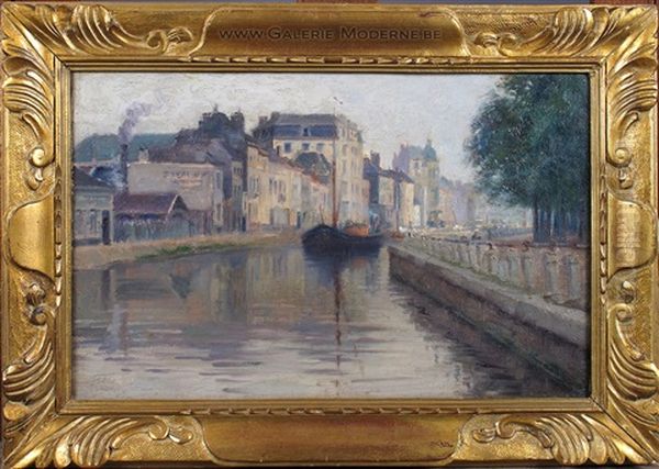 Bord De Canal Oil Painting by Emile Claus