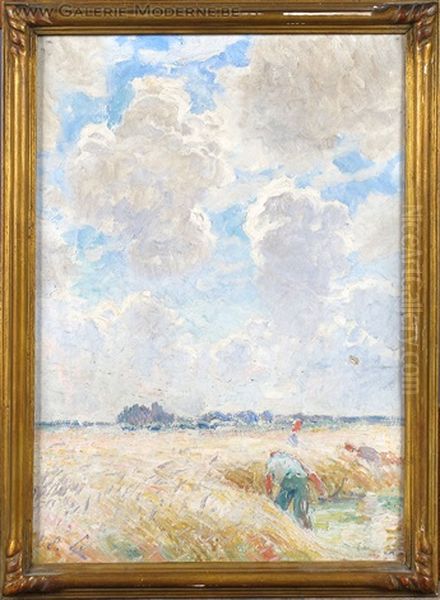 Les Moissonneurs Oil Painting by Emile Claus