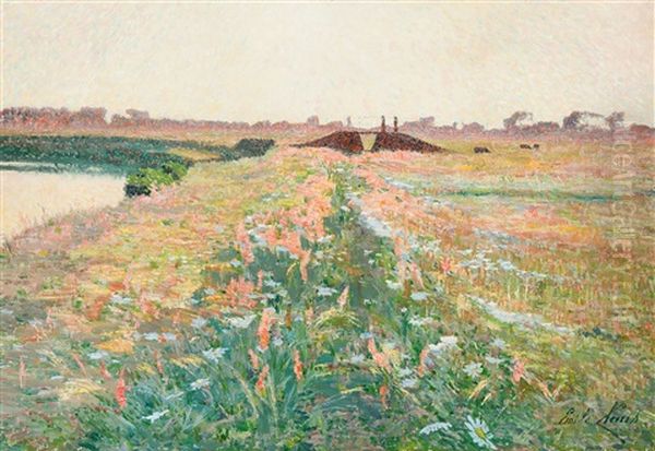 Diguette Fleurie Oil Painting by Emile Claus