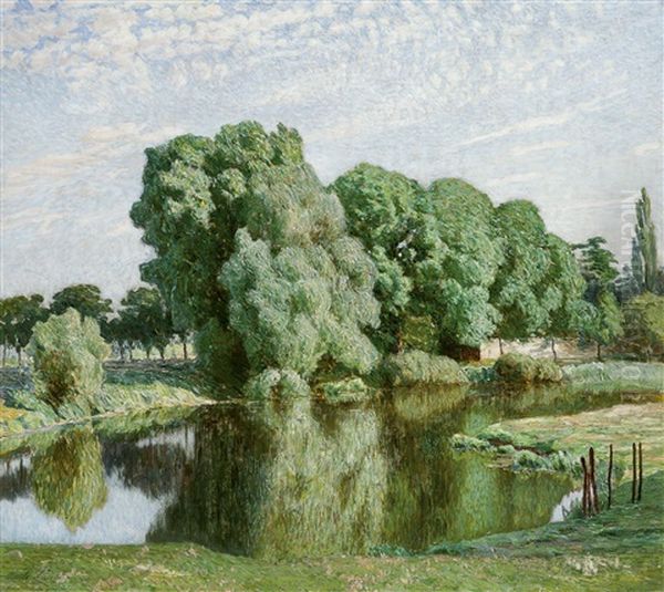 Les Bords De La Lys Oil Painting by Emile Claus