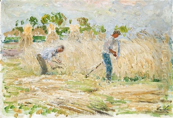 La Moisson Oil Painting by Emile Claus