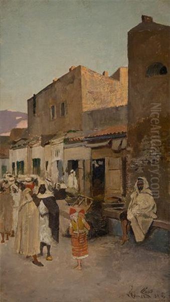 Quartier Arabe De Tlemcen Oil Painting by Emile Claus