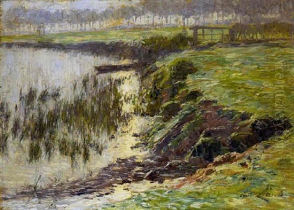 Leieboorden Oil Painting by Emile Claus