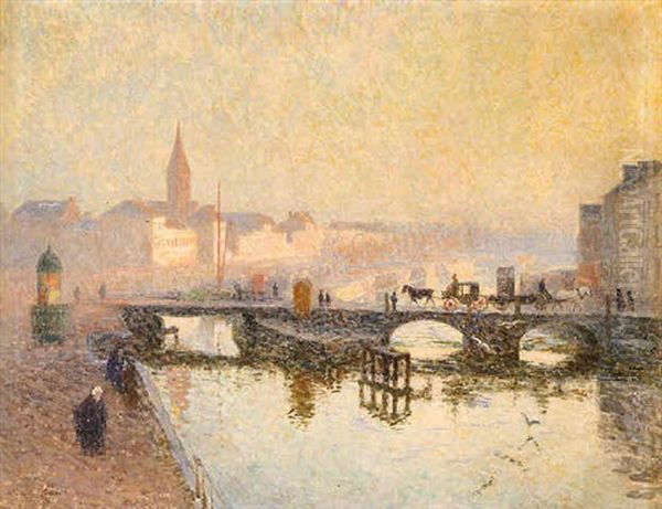 Le Pont Saint-georges, Ghent Oil Painting by Emile Claus