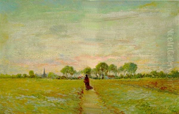 Retour Au Village Oil Painting by Emile Claus