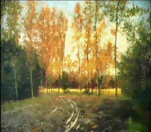 Paysage Boise Oil Painting by Emile Claus