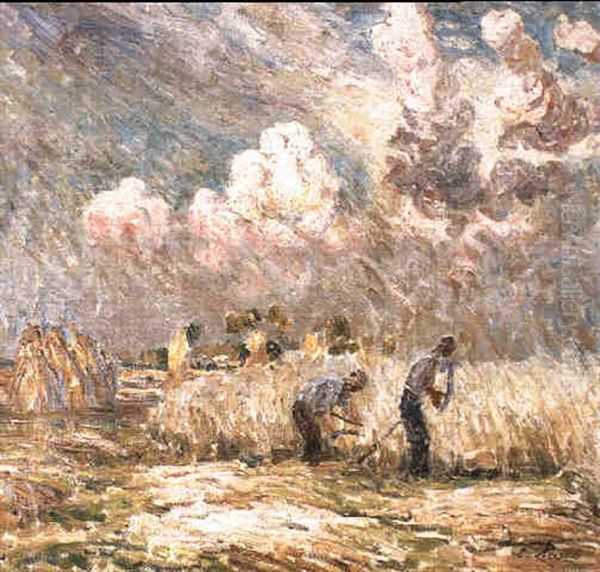 La Moisson Oil Painting by Emile Claus