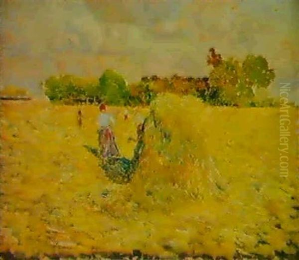 Meules De Foin                                              Korenschoven Oil Painting by Emile Claus