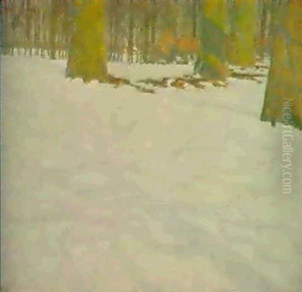 Paysage D'hiver Oil Painting by Emile Claus