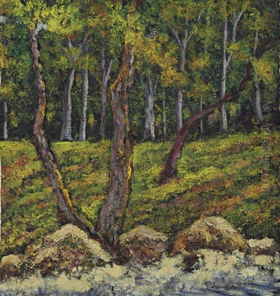 El Bosque Oil Painting by Joaquin Clausell