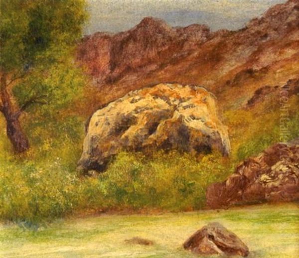 Paisaje Con Roca Oil Painting by Joaquin Clausell