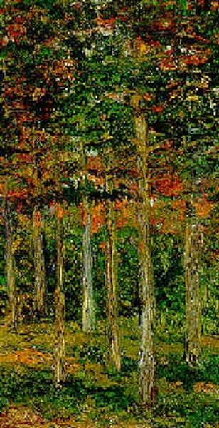 El Bosque Oil Painting by Joaquin Clausell