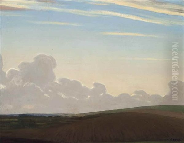 Early Morning Oil Painting by Sir George Clausen