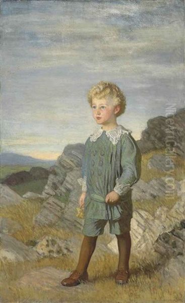 Portrait Of Mervyn Roberts Oil Painting by Sir George Clausen