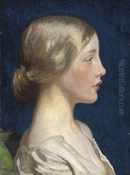 Lily Oil Painting by Sir George Clausen