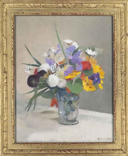 Bright Flowers Oil Painting by Sir George Clausen