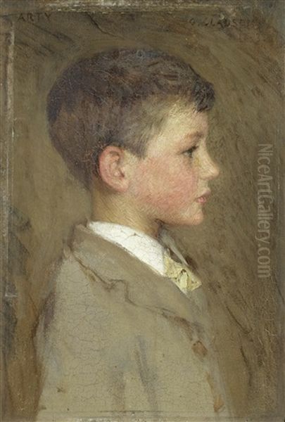 Portrait Of Arthur George Clausen, The Artist's Son Oil Painting by Sir George Clausen