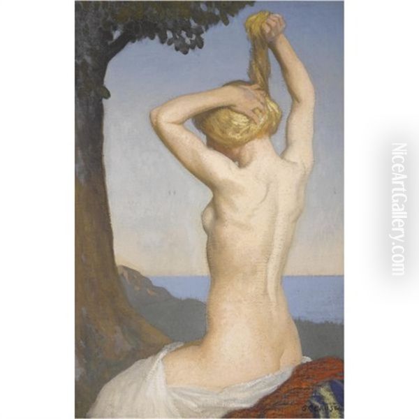 Female Nude Oil Painting by Sir George Clausen