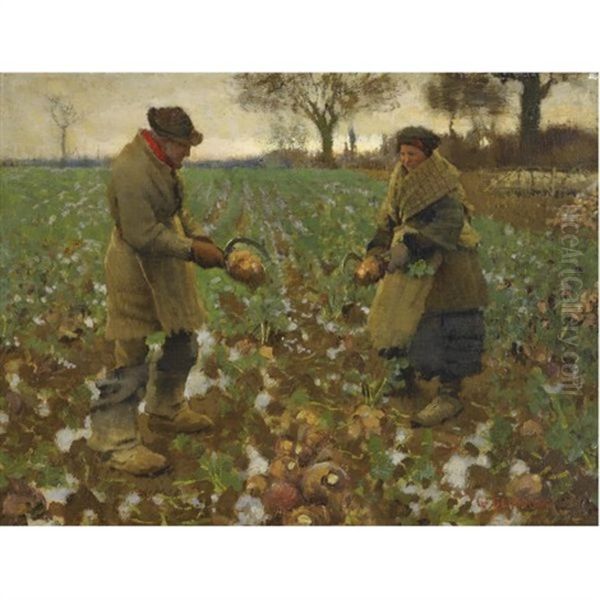 December Oil Painting by Sir George Clausen