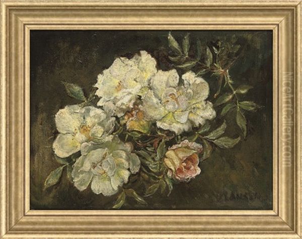 Dog Roses Oil Painting by Sir George Clausen