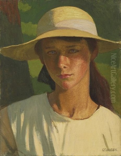 The Nut Brown Maid Oil Painting by Sir George Clausen