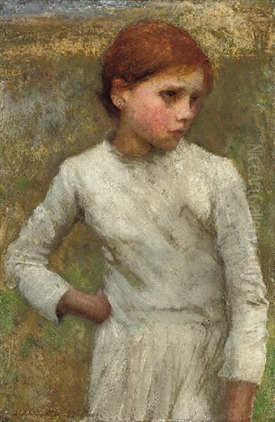 Young Girl Oil Painting by Sir George Clausen