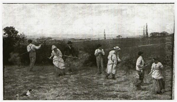 The Gleaners Oil Painting by Sir George Clausen