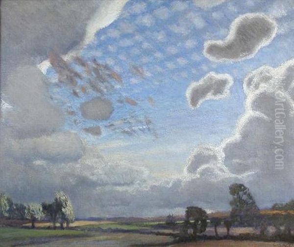 Storm Clouds Gathering Oil Painting by Sir George Clausen