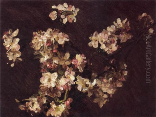 Apple Blossom Oil Painting by Sir George Clausen