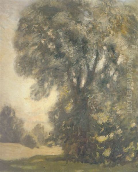 The Wind In The Trees Oil Painting by Sir George Clausen