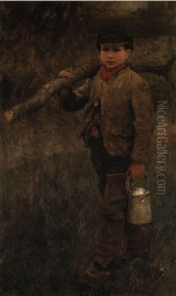 The Woodman's Boy Oil Painting by Sir George Clausen