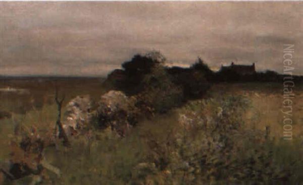 Edge Of The Marsh, Brancaster Oil Painting by Sir George Clausen