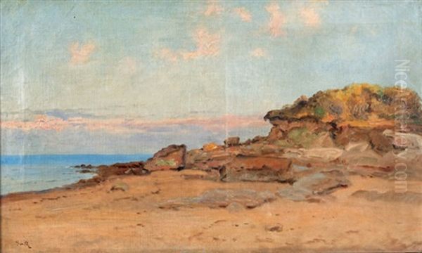 Noirmoutier, Les Rochers Oil Painting by Marie Joseph Leon Clavel