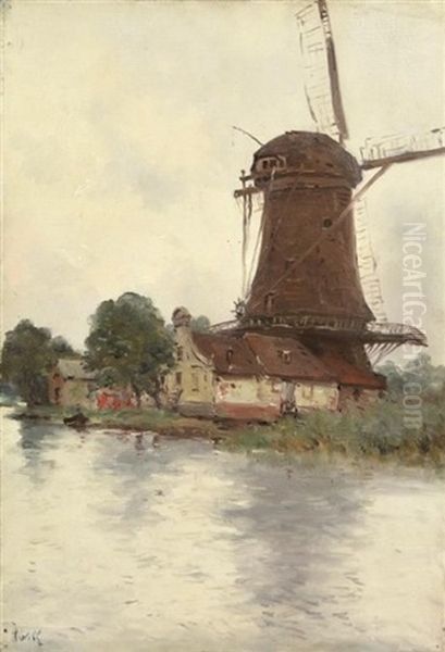 Le Moulin Oil Painting by Marie Joseph Leon Clavel