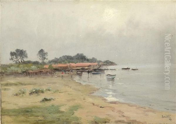 Bord De Mer Oil Painting by Marie Joseph Leon Clavel