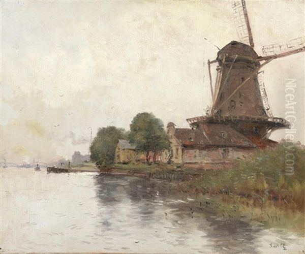 Le Moulin Oil Painting by Marie Joseph Leon Clavel