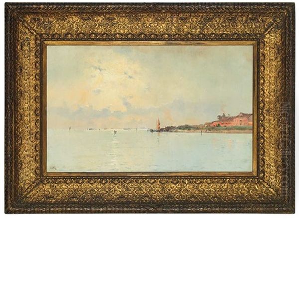 View Of Giudecca, Venice Oil Painting by Marie Joseph Leon Clavel