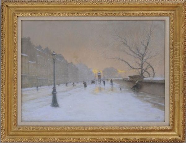 Neige Fondante Oil Painting by Marie Joseph Leon Clavel