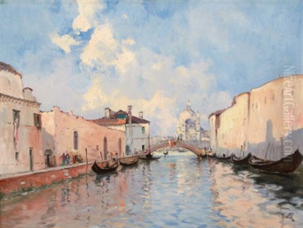 Venetian Canal by Marie Joseph Leon Clavel